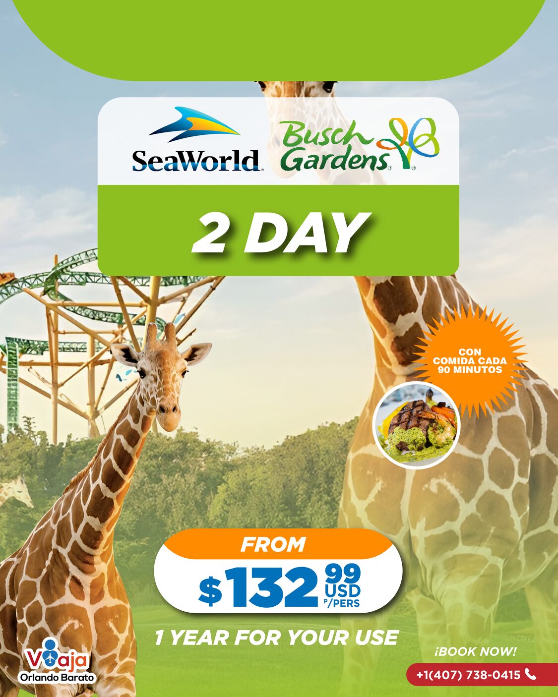 SEAWORLD Y BUSH CON COMIDA